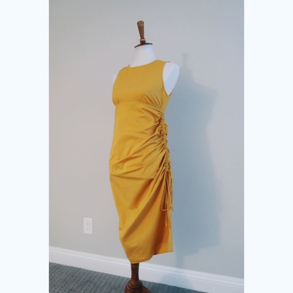 Mustard Yellow Midi Dress